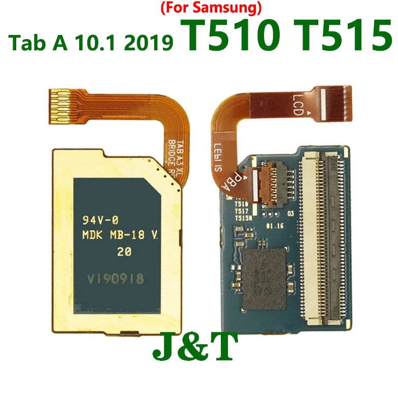 จอแสดงผล LCD หน ้ าจอสัมผัสแผง Connector Board สําหรับ Samsung Galaxy Tab A 10.1 2019 T510 T515 T517 LCD Touch Connector Board flex สาย Origina