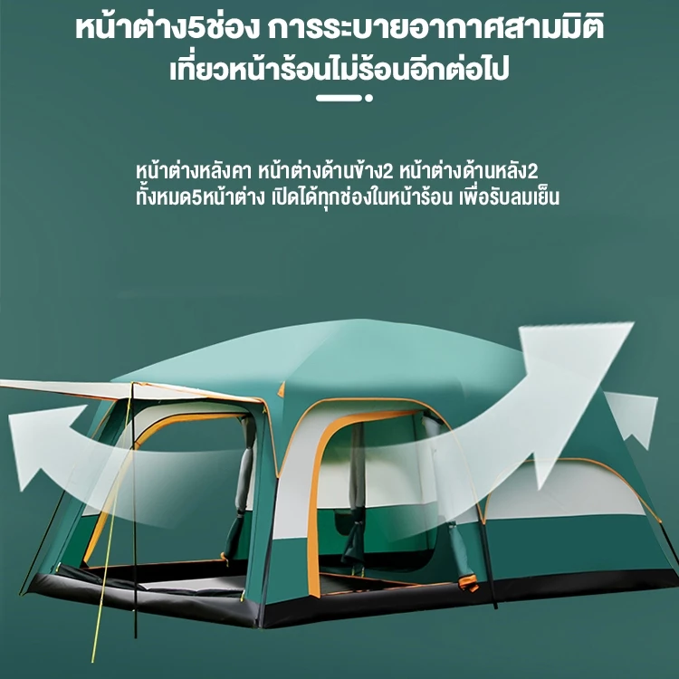 เต็นท์เดินป่าขนาดใหญ่ สำหรับ 6-8 คน / 8-12 คน thumbnail 8