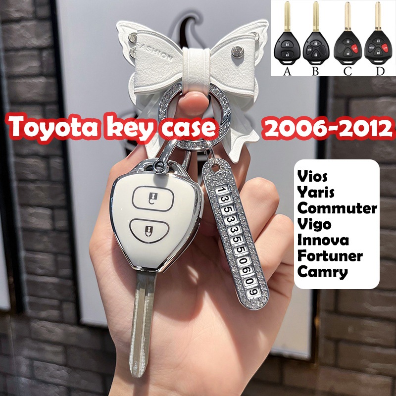 เคสกุญแจรีโมทรถยนต์ 2 3 4 ปุ่ม สําหรับ Toyota Vios Yaris Commuter Vigo Innova Fortuner Camry