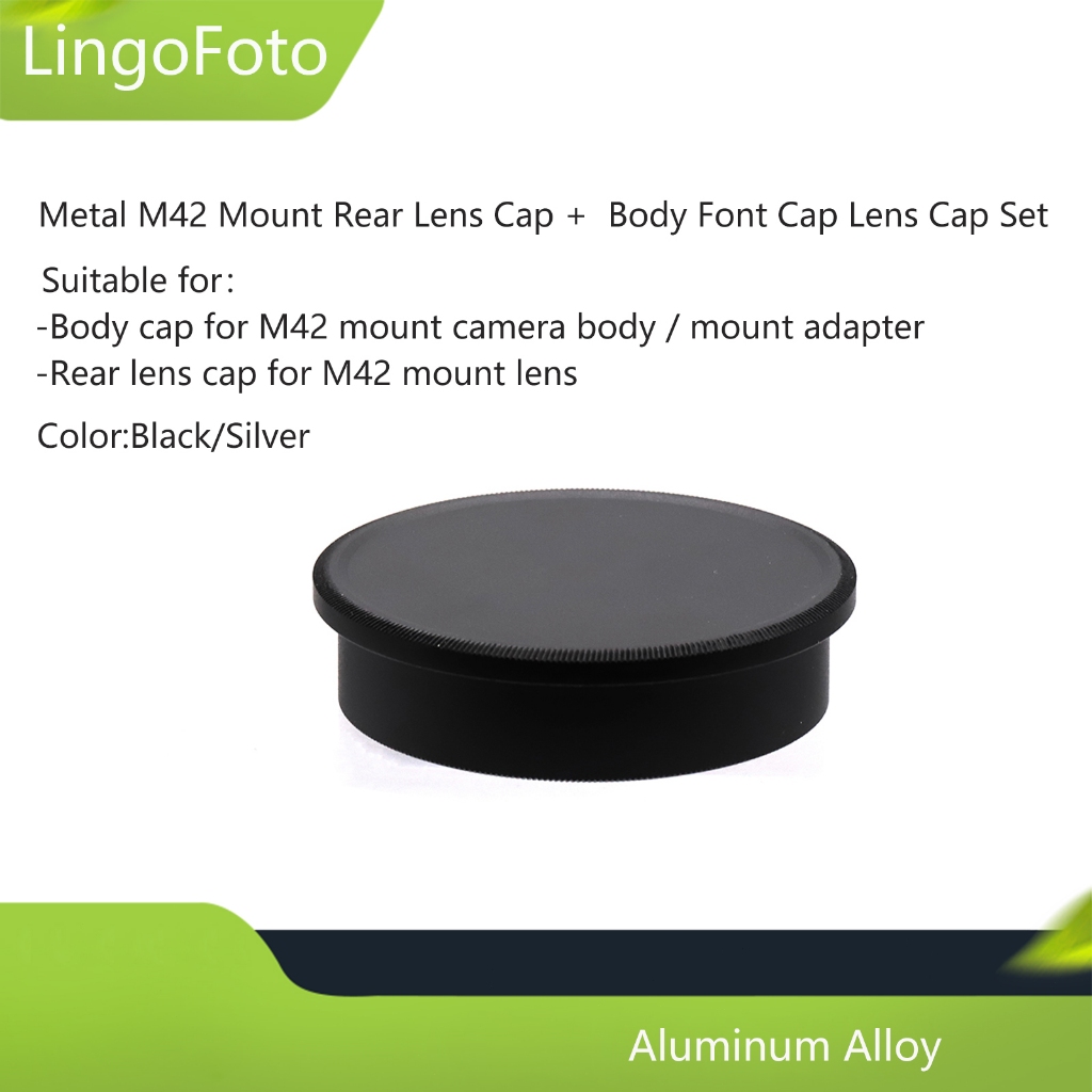 โลหะ M42 Mount ฝาครอบเลนส์ด้านหลัง + Body Fon Cap ชุดเลนส์สําหรับ M42 Mount เลนส์กล้อง