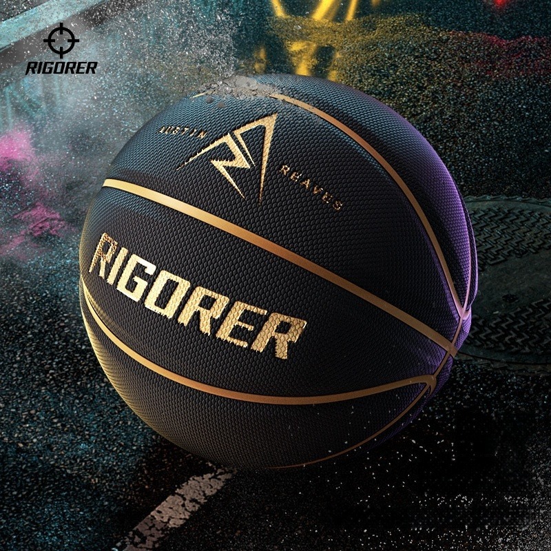 Rigorer Austin Reaves บาสเกตบอล Ball Original Size 7 ในร่มกลางแจ้งแท้สวมใส่ทีมกีฬาบาสเกตบอล PU หนังอุปกรณ์การฝึกอบรมสําหรับผู้ใหญ่พร้อมสุทธิ + กระเป๋า + 2 Pins