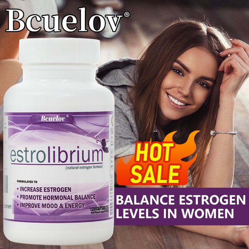 Bcuelov เอสโตรเจน | เครื่องปรับสมดุลฮอร์โมน ตัวเมีย | Menopause ผลิตภัณฑ์เสริมอาหาร | แคปซูลกลืนง่าย