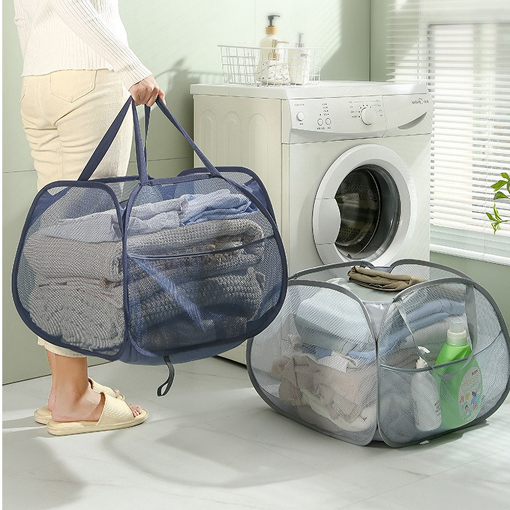 SUPO DEPOT - ตะกร้าใส่ผ้า ใหญ่ พับได้ ตะกร้าใส่ของ ที่เก็บเสื้อผ้า BDC148