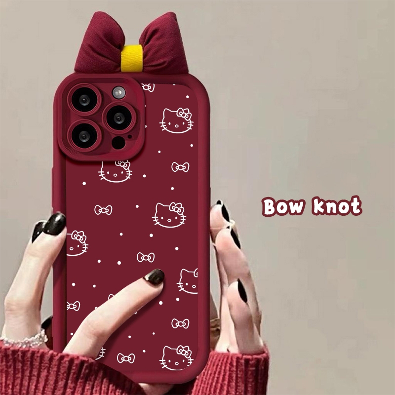 เคสโทรศัพท์ vivo Y19S V40 Y03 Y17S V30 5G V29 V40 Pro V29E แมวน่ารักโบว์กันกระแทกเคสโทรศัพท์