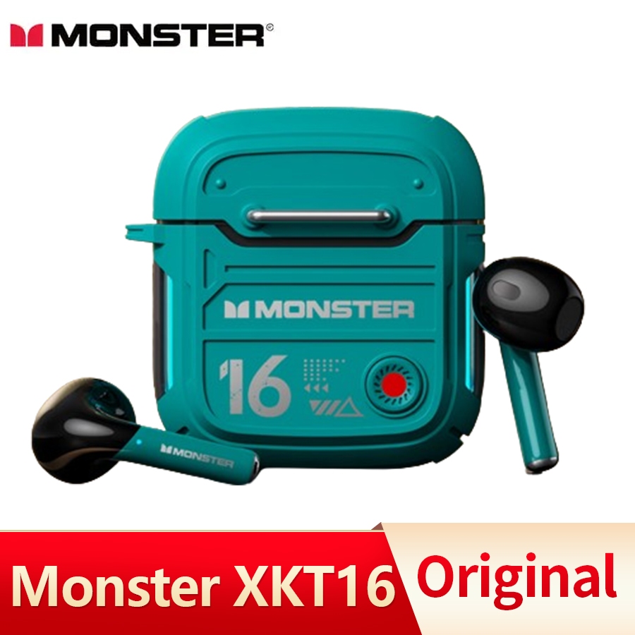 [พร้อมส่งในไทย] Monster XKT16 หูฟังบลูทูธไร้สาย 5.3 เสียงดี ดีเลย์ต่ำ ตัดเสียงรบกวน หูฟังเกมมิ่ง พร้อมไมค์