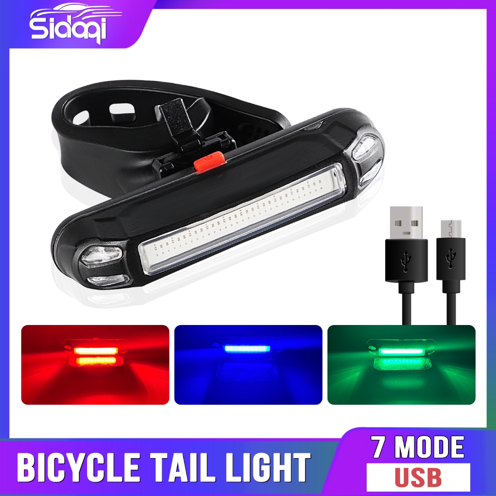 1 ชิ้น ไฟท้ายจักรยาน LED ไฟท้ายกันน้ำคำเตือนความปลอดภัย USB ชาร์จไฟท้ายจักรยานอุปกรณ์เสริมจักรยาน