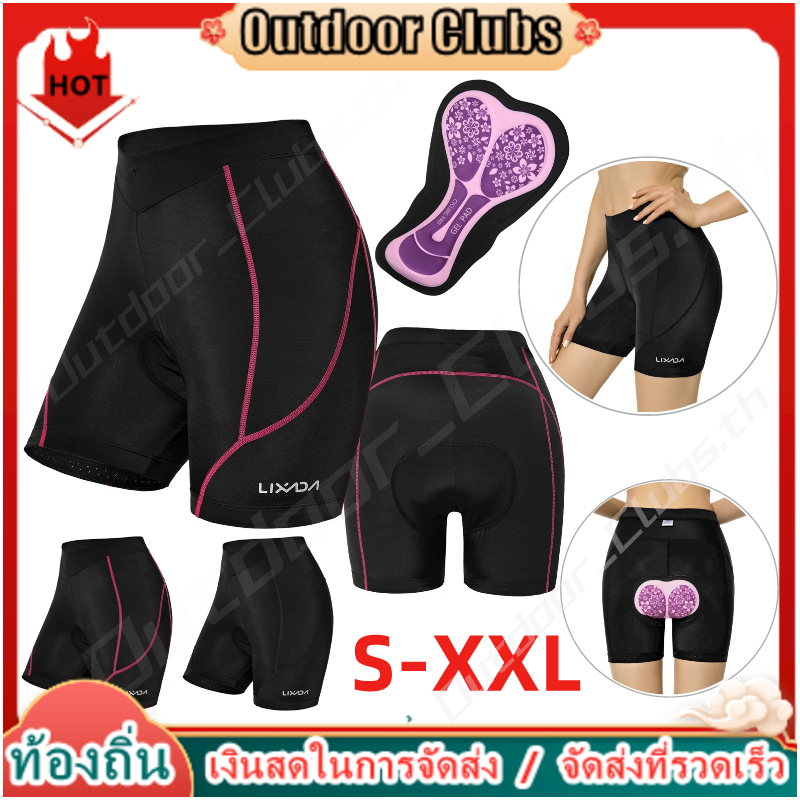 [Outdoor Clubs] Lixada กางเกงขาสั้น เสริมฟองน้ํา 3D สําหรับผู้หญิง ขี่จักรยาน