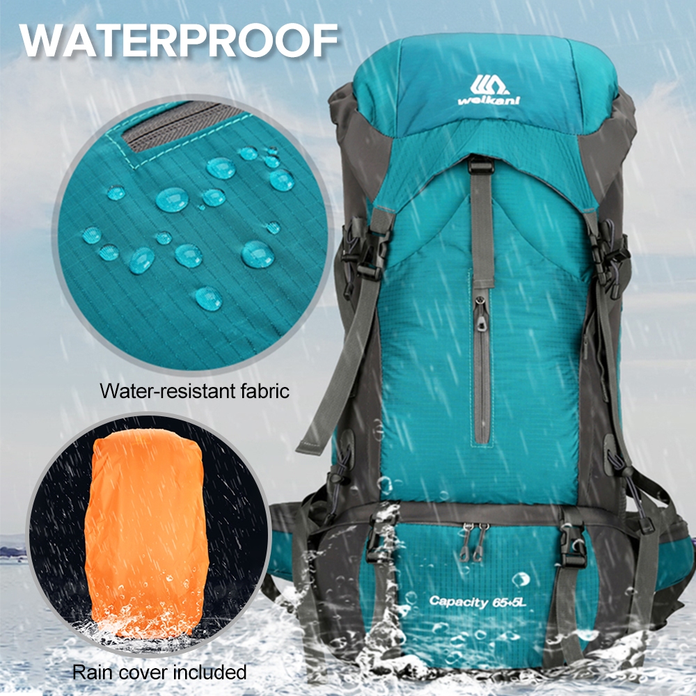 [Outdoor Clubs] weikani กระเป๋าเป้สะพายหลัง กันน้ํา กันฝน 70 ลิตร สําหรับเดินป่า ตั้งแคมป์ เดินทาง