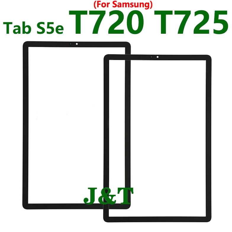 สําหรับ Samsung Galaxy Tab S5e T720 T725 หน ้ าจอสัมผัสแผงแท ็ บเล ็ ตด ้ านหน ้ าด ้ านนอกเลนส ์ แก ้ ว LCD SM-T720 SM-T725