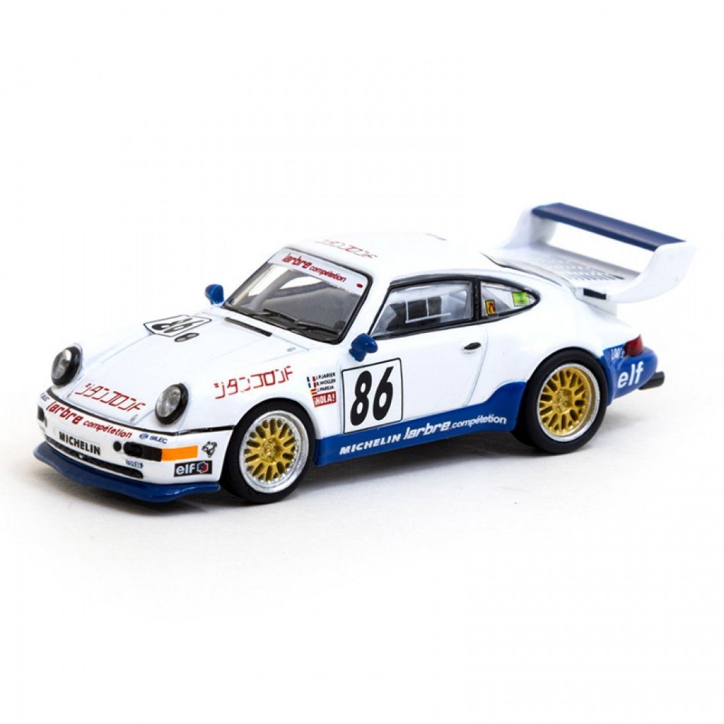 Tarmac Works T64S-009-94SU 1/64 PORSCHE 911 TURBO S LM GT SUZUKA 1000KM 1994 #86 รถโมเดล DIECAST SCA