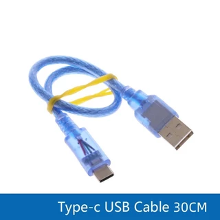 สายเคเบิล USB TYPE-C Mini micro Square สําหรับ Arduino UNO R3 Mega 2560 Nano Due R3 Leonardo Pro micro Pro Mini Board 30 ซม.