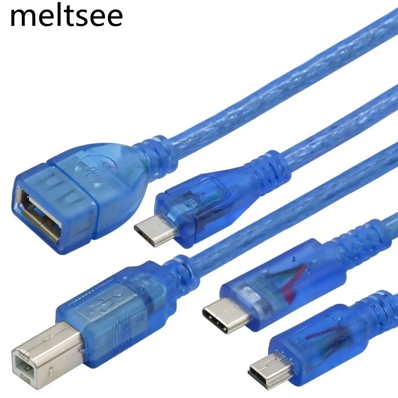 สายเคเบิล USB TYPE-C Mini micro Square สําหรับ Arduino UNO R3 Mega 2560 Nano Due R3 Leonardo Pro micro Pro Mini Board 30 ซม.