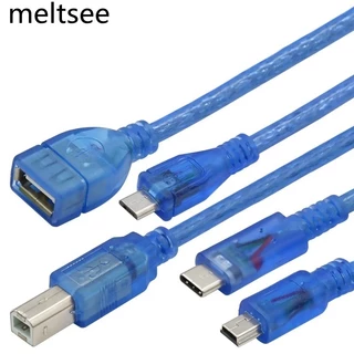 สายเคเบิล USB TYPE-C Mini micro Square สําหรับ Arduino UNO R3 Mega 2560 Nano Due R3 Leonardo Pro micro Pro Mini Board 30 ซม.