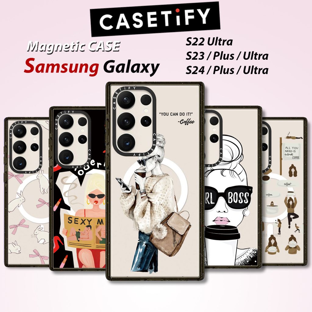 เคสโทรศัพท์มือถือ แบบแม่เหล็ก สําหรับ Samsung Galaxy S24 Ultra S24 Plus S23Ultra S22 Ultra