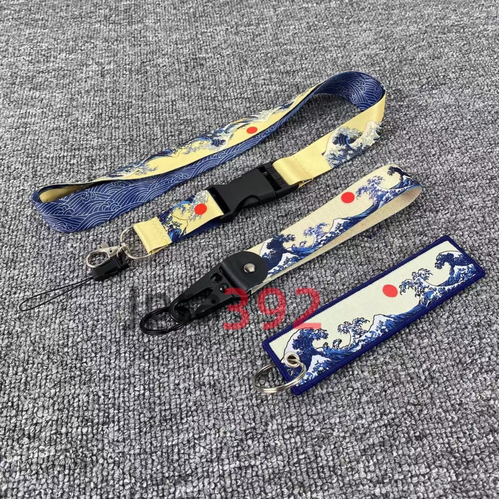 1 ชิ้น สไตล์ JDM โทรศัพท์มือถือ ID เชือกเส้นเล็ก คอ พร้อมพวงกุญแจ รถดัดแปลง แข่งรถ พวงกุญแจ