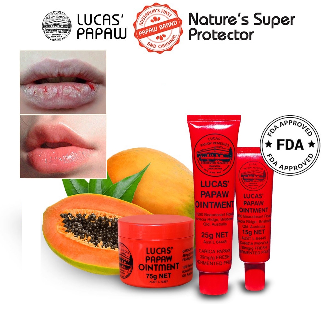 ออสเตรเลีย Original Lucas 'Papaw Ointment 25g/75g ลิปบาล ์ ม | ครีมเผา | ยุงกัด