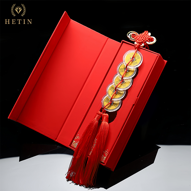 HETINFive Emperor Coins เหรียญทองคําบริสุทธิ์ 999/24K(0.5g)จี้ทอง