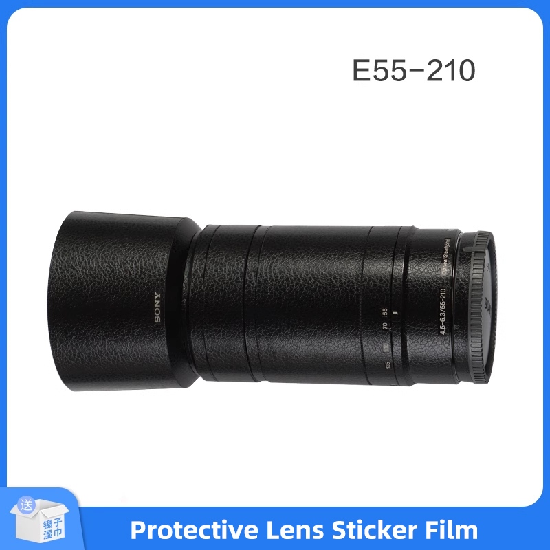 Anti-scratch เลนส์กล้องสติกเกอร์ป้องกันผิวสําหรับ SONY E55-210 มม.55-210 Wrap ฟิล์ม SEL55210 สติกเกอ