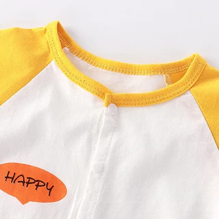 พร้อมส่ง ชุดบอดี้สูทรอมเปอร์ ผ้าฝ้าย พิมพ์ลาย สําหรับเด็กทารก