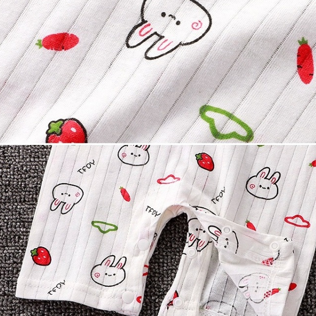 พร้อมส่ง ชุดบอดี้สูทรอมเปอร์ ผ้าฝ้าย พิมพ์ลาย สําหรับเด็กทารก - รูปที่ 7