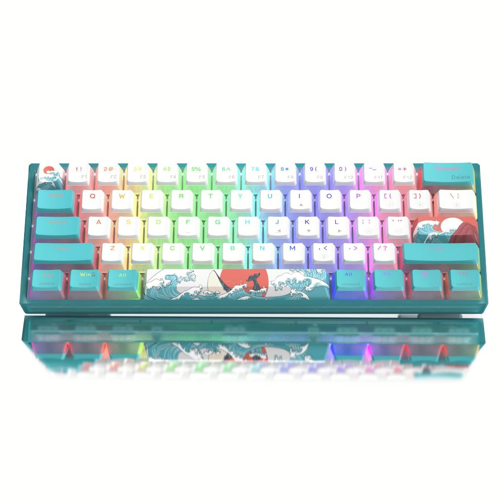 Womier K61 K66 K87 คีย์บอร์ดเล่นเกม แบบใช้สาย USB 3.1 Type-C มีไฟ RGB