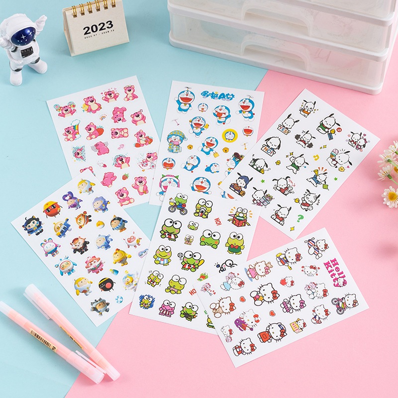 สติกเกอร์ ลายการ์ตูน Sanrio น่ารัก กันน้ํา สําหรับตกแต่งสมุดทํามือ