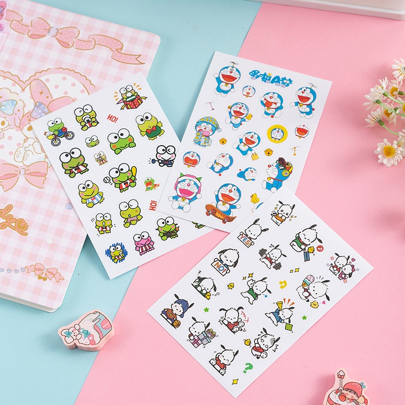 สติกเกอร์ ลายการ์ตูน Sanrio น่ารัก กันน้ํา สําหรับตกแต่งสมุดทํามือ