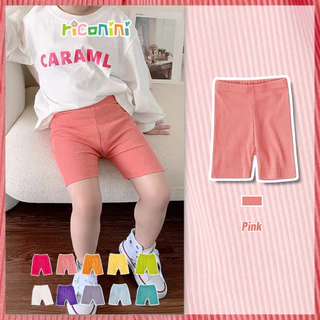 Riconini กางเกงเลกกิ้งขาสั้น ลายปลาฉลาม สีชมพู สีแคนดี้ แฟชั่นฤดูร้อน สไตล์เกาหลี สําหรับเด็กผู้หญิง อายุ 1-6 ปี 2 ปี