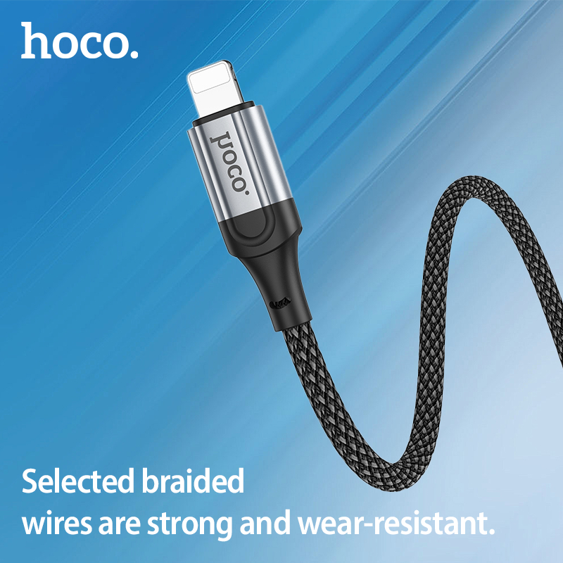 hoco. X102 Charging Data Cable สายชาร์จคุณภาพสูง รองรับกระเเสไฟ 2.4A ชาร์จเร็วโอนถ่ายข้อมูลได้ - 5