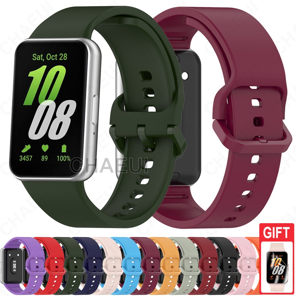 สายนาฬิกาข้อมือซิลิโคน แบบนิ่ม ทนทาน แบบเปลี่ยน สําหรับ Galaxy Fit 3