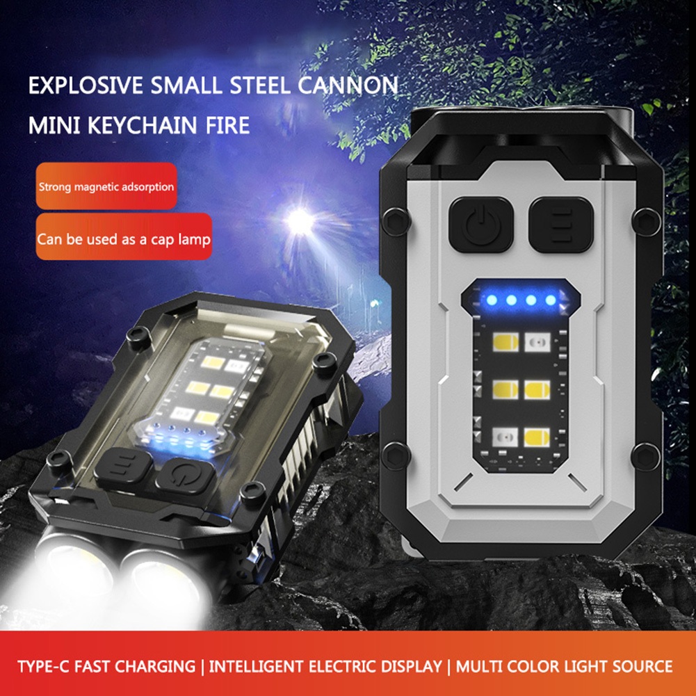 ไทย ไฟฉายฉุกเฉิน LED COB Type C หรี่แสงได้ 700mAh