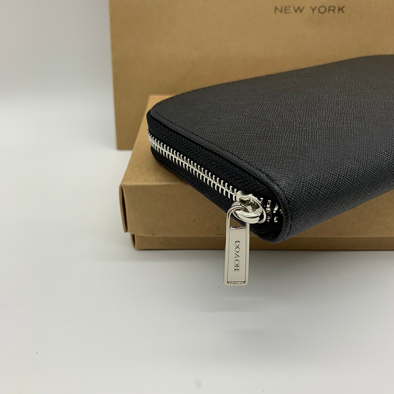 Coach F74769 กระเป๋าสตางค์ ใบยาว หนังแท้ มีซิป ใส่เหรียญ บัตรได้ สําหรับผู้ชาย