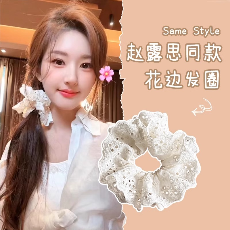 ที่คาดผม แต่งลูกไม้ ขนาดใหญ่ สไตล์เกาหลี ฝรั่งเศส เรโทร รูปที่ 7