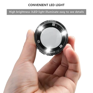Kiprun แว่นขยาย ปรับได้ 30 เท่า พร้อมไฟ LED UV ปรับโฟกัสได้ เครื่องประดับ