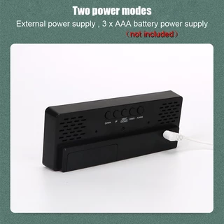 Kiprun นาฬิกาปลุกดิจิทัล LED ควบคุมด้วยเสียง ฟังก์ชั่นเลื่อนปลุก 12 24H ปรับความสว่างได้ 3 ระดับ โหมดปลุก 3 โหมด สําหรับบ้าน ห้องนอน สํานักงาน