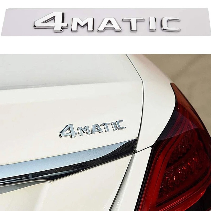 4MATIC 3D ABS ตัวอักษรรถด้านหลัง 4Matic โลโก้สติกเกอร์ป้ายสําหรับ Mercedes ML 320 CDI C300 GLK 220 E350 R350 GLA GLC 300 250
