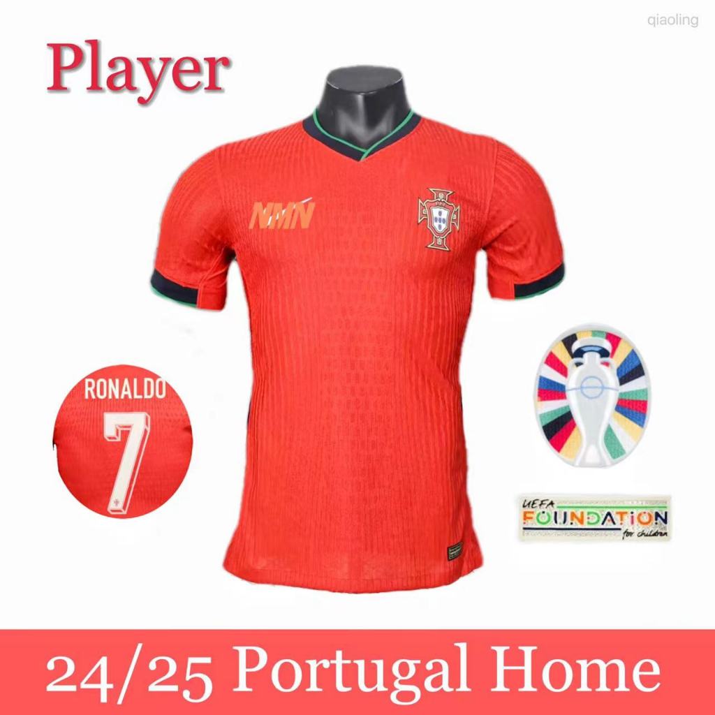 [Player Version] เสื้อกีฬาแขนสั้น ลายทีมชาติฟุตบอลโปรตุเกส 24 25 ยูโร ไซซ์ S-2XL สําหรับผู้ชาย