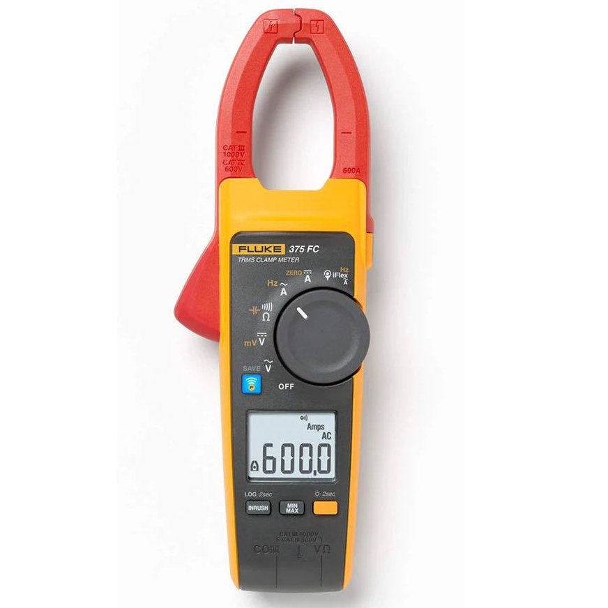 Fluke 375 FC True-RMS แคลมป์มิเตอร์ AC/DC 600A แคลมป์มิเตอร์ F375FC