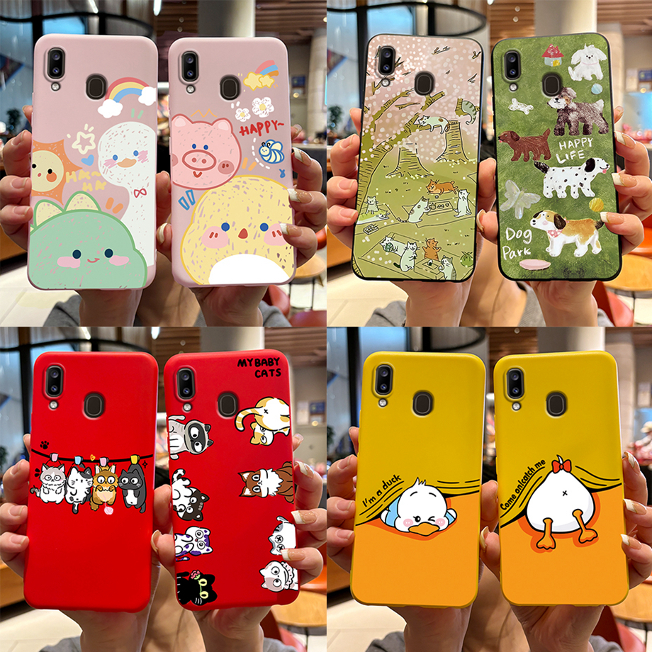 สําหรับ Samsung Galaxy M10S A30 A20 เคสกันกระแทก ป้องกันกล้อง ซิลิโคนนิ่ม พิมพ์ลายการ์ตูนน่ารัก