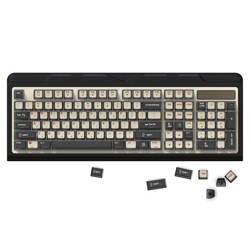 Keycap เฉพาะRetro Pudding Keycap 116 คีย์ Four Side Transparent ASA Profile PBT Sublimation สําหรับ 