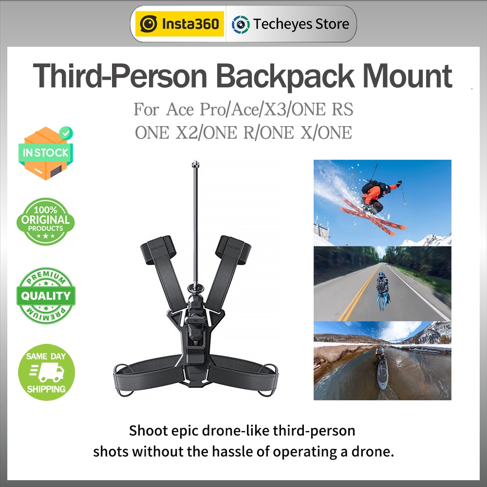 【READY STOCK】Original Insta360 Third-Person Backpack Mount for Insta360 Ace Pro, Ace, X3,ONE,ONE X,ONE X2,ONE R,ONE RS
