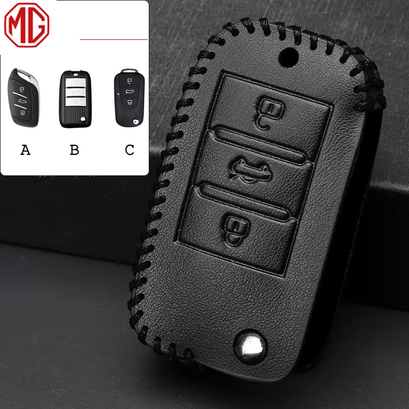 เคสกุญแจรีโมทรถยนต์ หนังวัวแท้ อุปกรณ์เสริม สําหรับ MG ZS MG VS MG HS MG ZS EV MG4 EV MG EP MG3 MG4 MG5 MG6