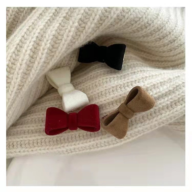 กิ๊บติดผม ผ้ากํามะหยี่ ประดับโบว์ สไตล์เกาหลี ญี่ปุ่น เหมาะกับฤดูใบไม้ร่วง และฤดูหนาว สําหรับผู้หญิง