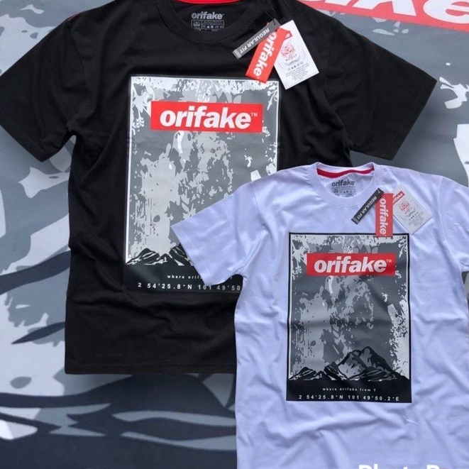 เสื้อยืดผ้าฝ้าย 100% ลาย ORIFAKE สําหรับผู้ชาย