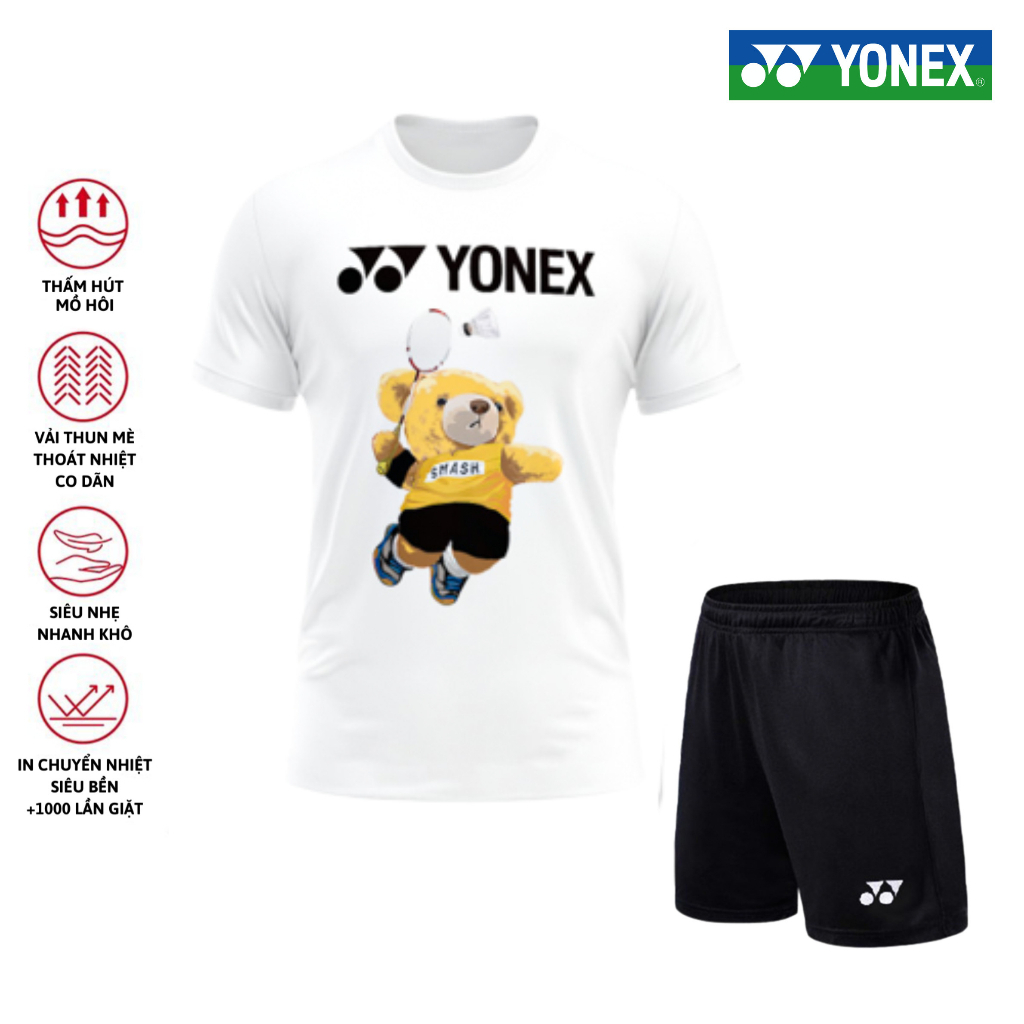 [ชุดกีฬาสองชิ้น] เสื้อกีฬาแบดมินตัน Yonex แบบมืออาชีพ สําหรับฝึกซ้อมแบดมินตัน