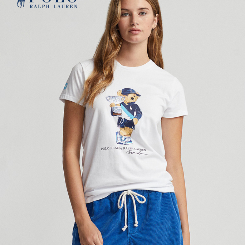 Ralph Lauren Women 's Loose Australian Open Polo Bear T-shirt