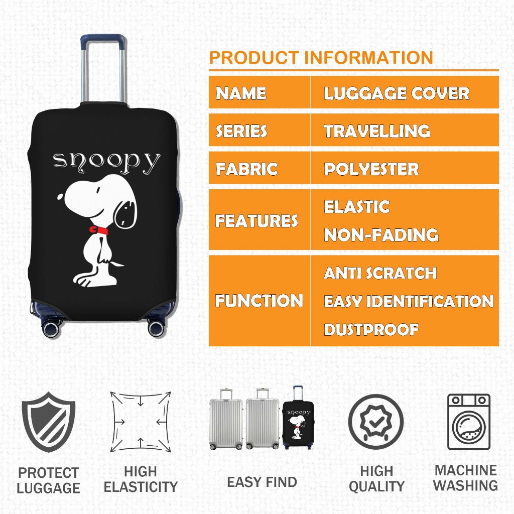 ผ้าคลุมกระเป๋าเดินทาง ผ้าสแปนเด็กซ์ แบบยืดหยุ่น ยืดหยุ่น Luggage Cover 18 20 24 28 30 32 นิ้ว 24M
