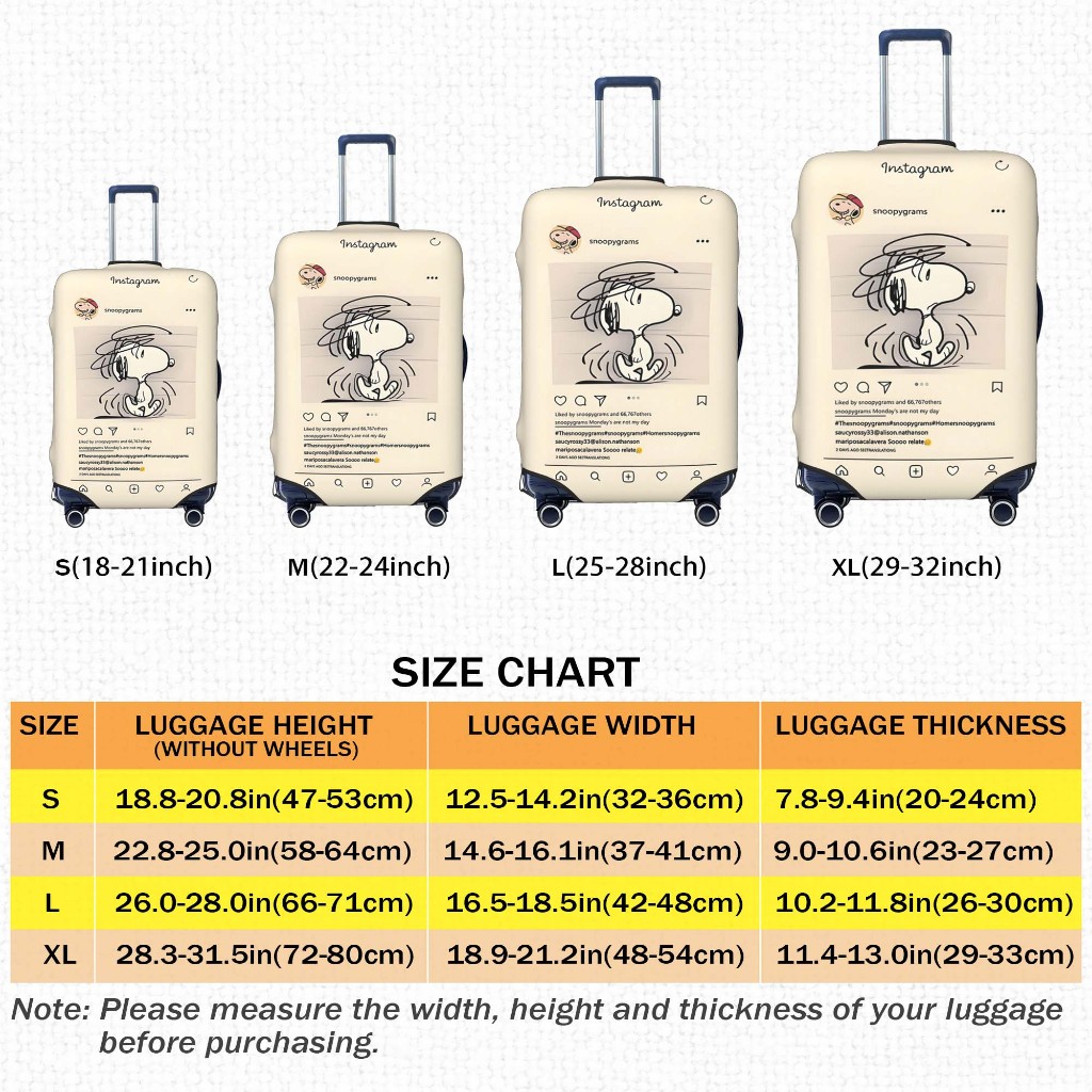 ผ้าคลุมกระเป๋าเดินทาง ผ้าสแปนเด็กซ์ แบบยืดหยุ่น ยืดหยุ่น Luggage Cover 18 20 24 28 30 32 นิ้ว 24M