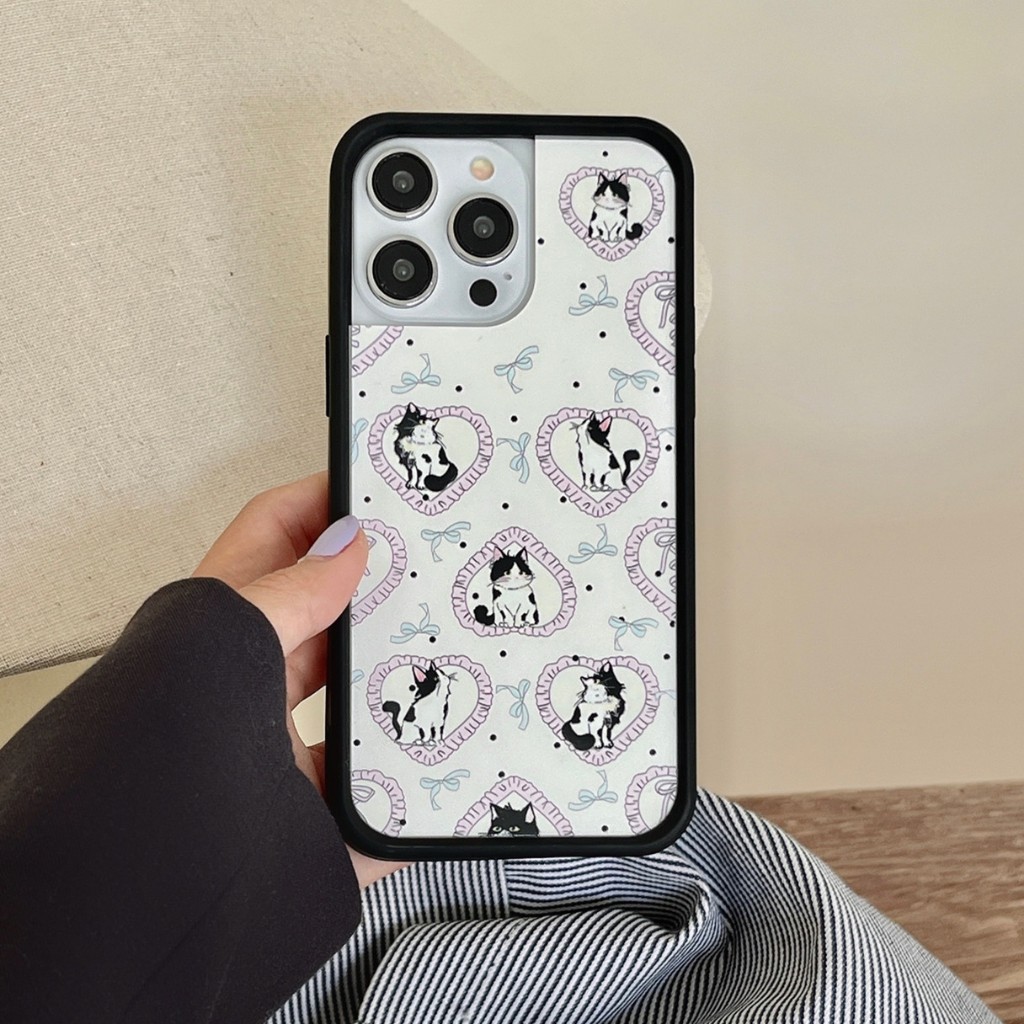 เคสโทรศัพท์มือถือ TPU แบบนิ่ม ลายโบว์ สีดํา สีเบจ สําหรับ iphone 15 Pro Max 14 Pro Max 13 Pro Max 12 Pro Max