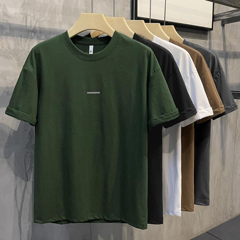 Femca เสื้อยืดแขนสั้น ลําลอง ผ้าฝ้าย คอกลม ทรงหลวม สไตล์เกาหลี แฟชั่นฤดูร้อน ไม่จำกัดเพศ